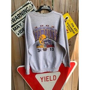 Vintage 2003 Grey and purple LSU Champions sweatshirt Size L